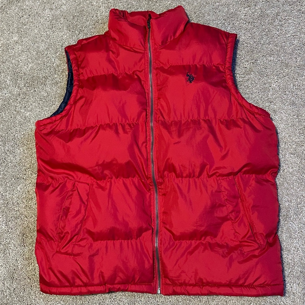 Us Polo Red puffer vest. Size Medium